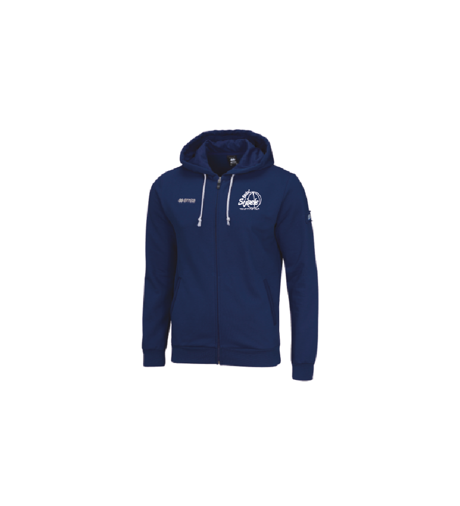 Erreà Wire navy hooded sweater-full zip Basket Sijsele