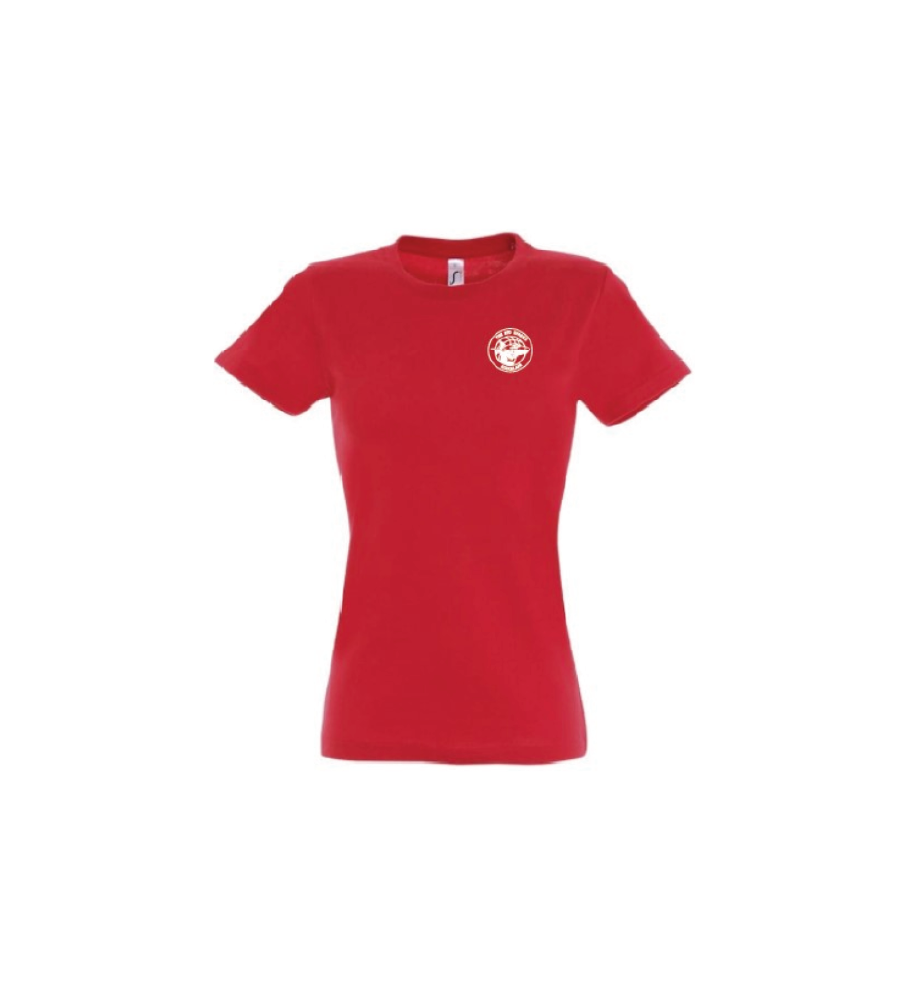 Red Sharks- dames club t-shirt (Imperial-rood)