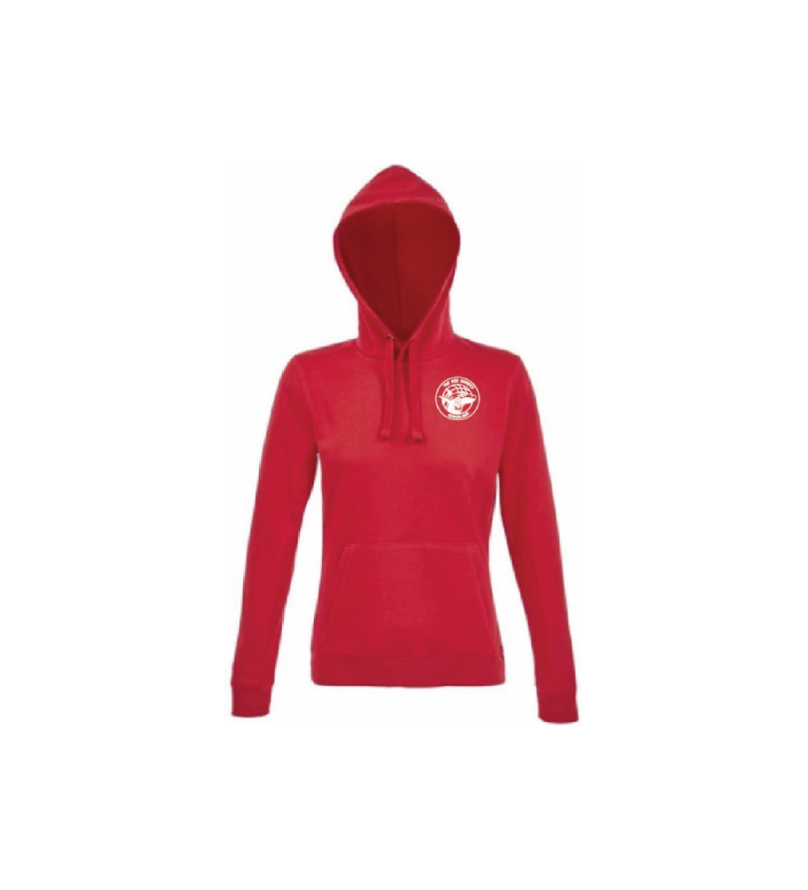 Red Sharks-dames hooded sweater(Spencer-rood)