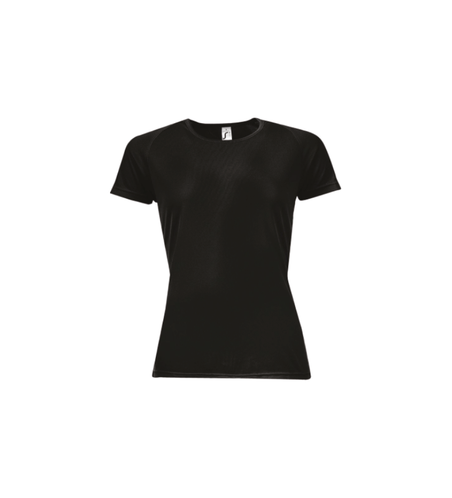 Sporty dry-fit shirt dames zwart