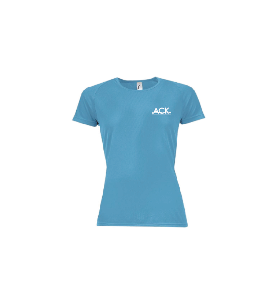 Basic dames Sporty dry-fit t-shirt- aqua