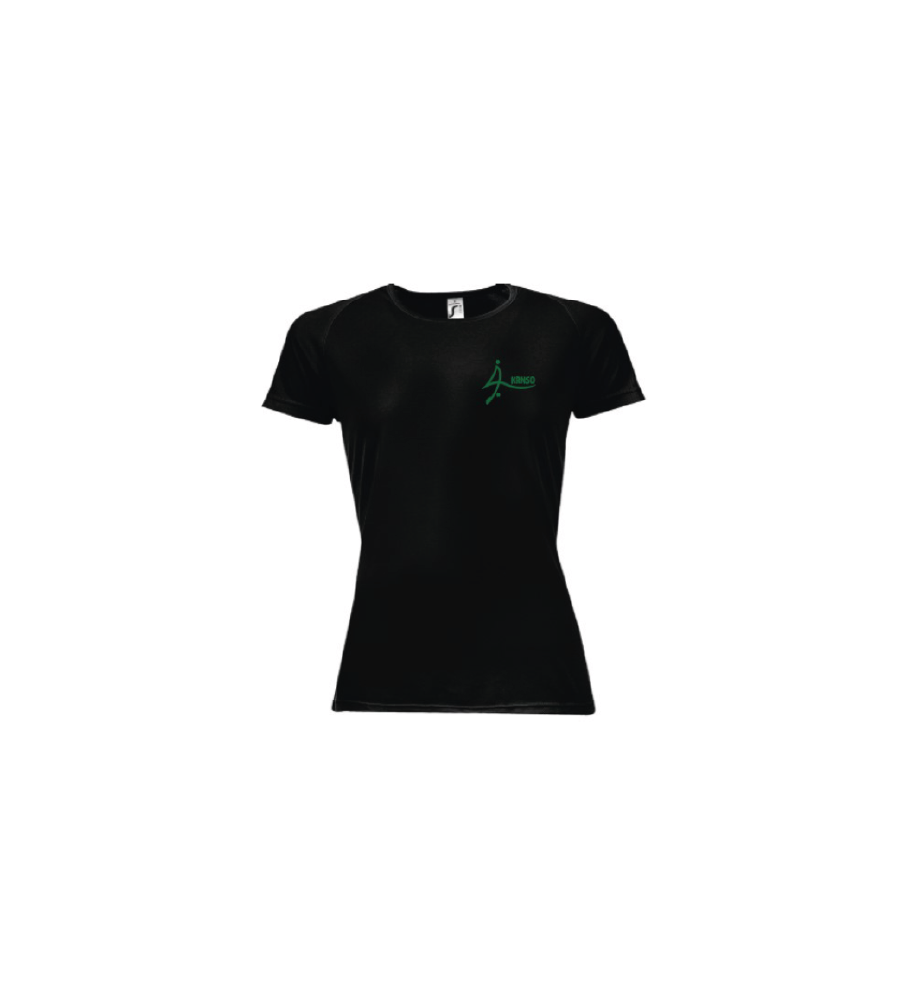 Sporty dames dry-fit t-shirt-zwart