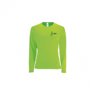 Sporty dry-fit LS-fluo green