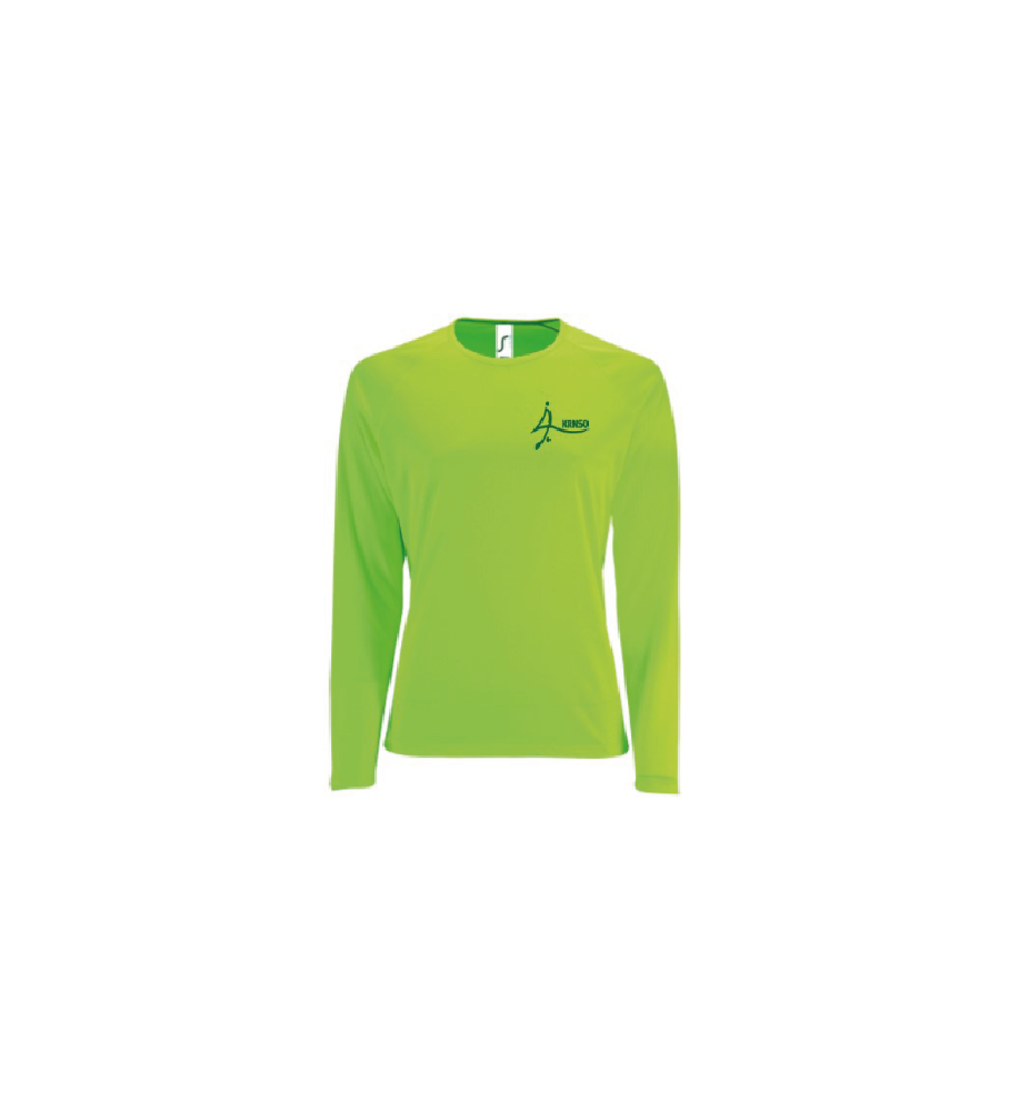 Sporty dry-fit LS-fluo green