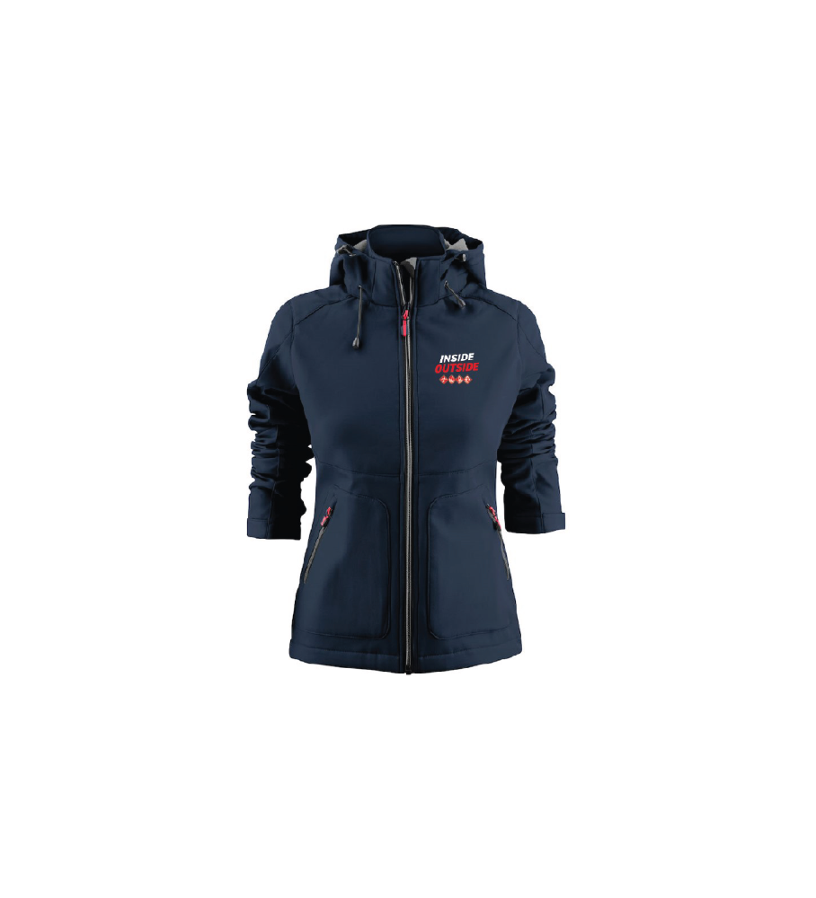 Inside-Outside softshell dames Karting- navy