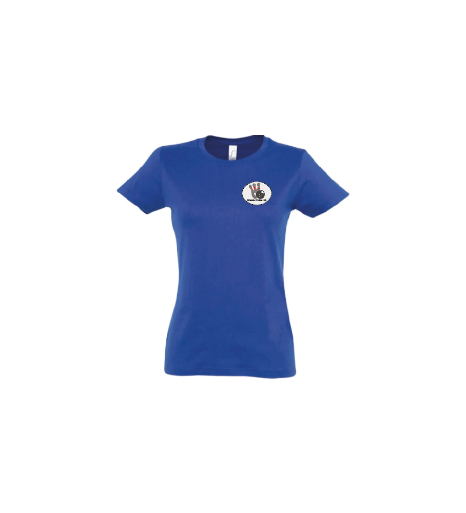 Dames T-shirt ronde hals - kon.Blauw