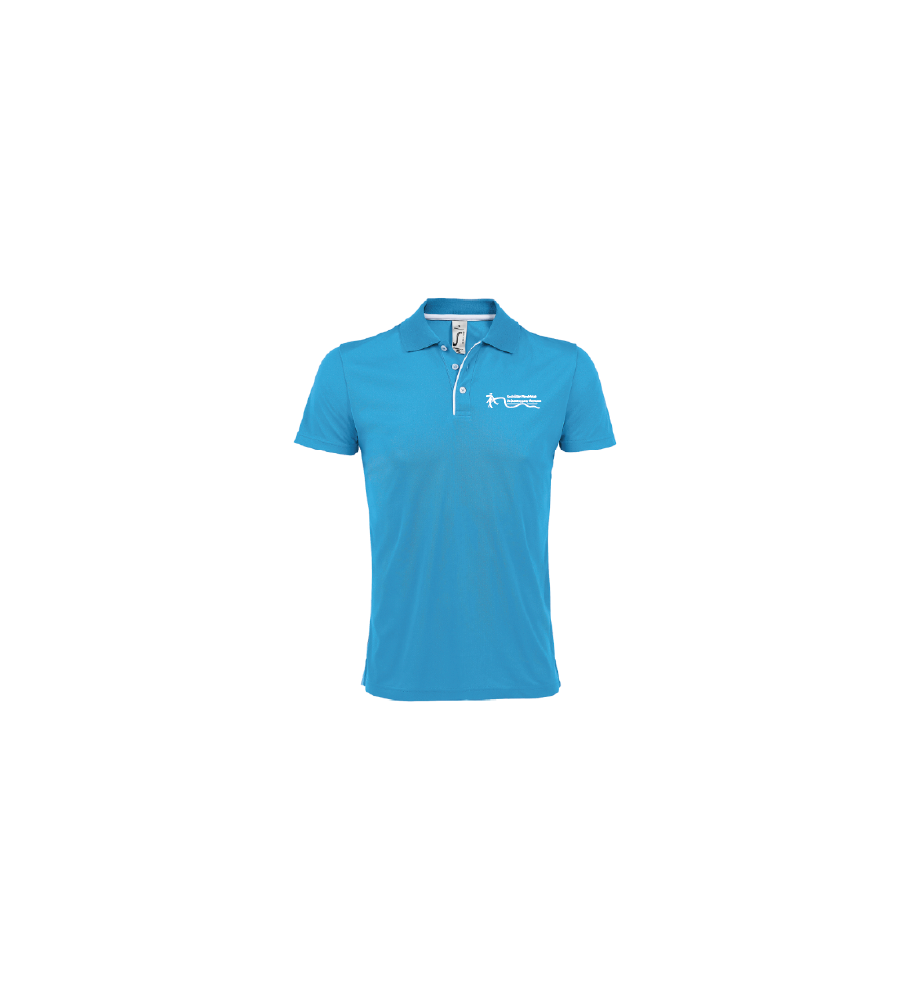 Polo Performer heren-aqua