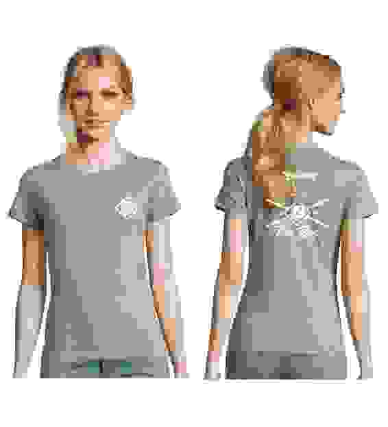 T-shirt The Box-dames-grijs