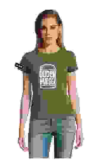 Yane&Kjell t-shirt-women round neck-green-Oudenburger