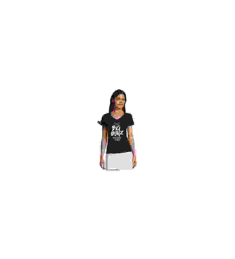 Yane&Kjell t-shirt-women v neck-navy -Big Bunz