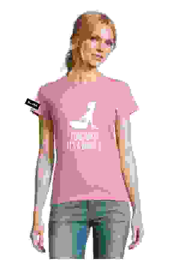 Yane&Kjell t-shirt-women round neck-pinck-Congratulations
