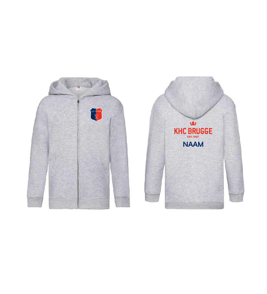 KHCB sweater kids - fullzip - heather grey (F401k)