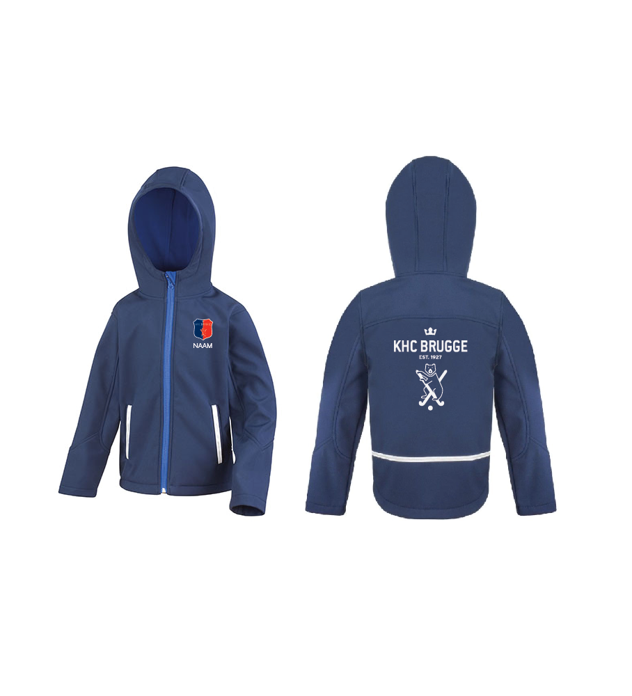 KHCB softshell kids jacket-navy-(rt224j-y)