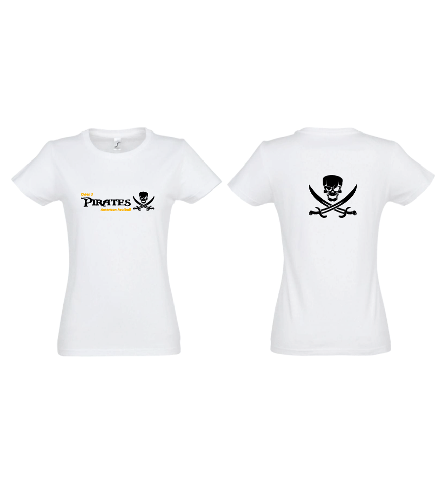 Ostend Pirates - t-shirt 190gr DAMES - wit