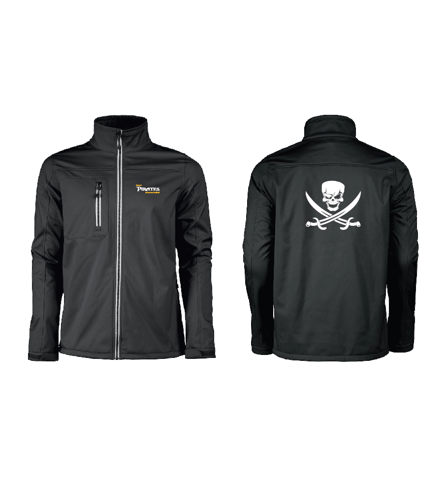Ostend Pirates- light softshell jacket Printer -zwart