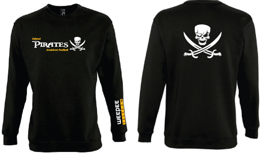 Ostend Pirates - sweater trui Supreme- zwart