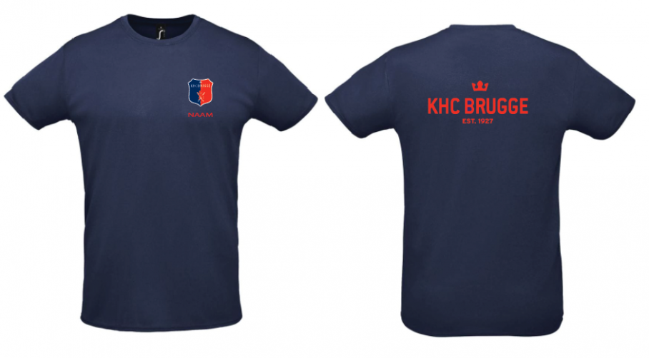 KHCB T-shirt heren/kids- navy - dry fit